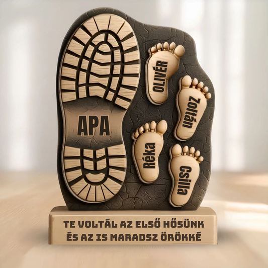 Apa Nyomdokain – Személyre Szabott Családi Fa Ajándék Apának