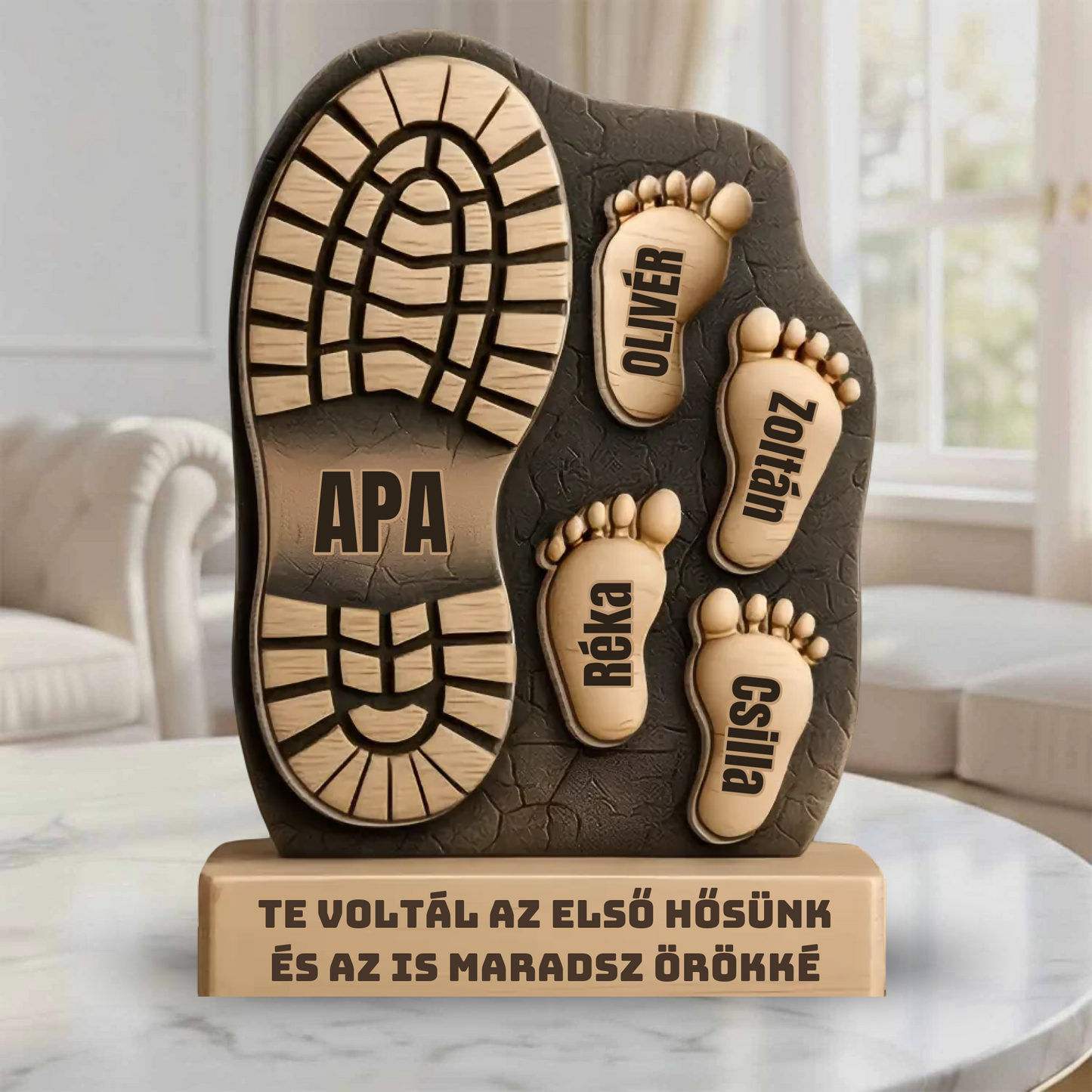 Apa Nyomdokain – Személyre Szabott Családi Fa Ajándék Apának